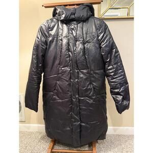 Gap Hooded Down Parka Puffer Jacket Black Women’s XS